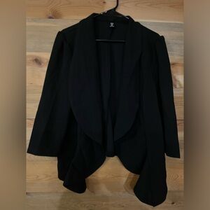 New SHEIN shawl collar asymmetrical blazer black plus size 3XL